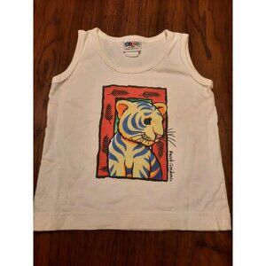 Vintage Busch Garden Tank Top Tiger Graphic Toddler 2T Made in USA